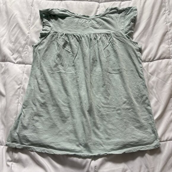 Lucky Brand Womens Size Medium Shirt Top Blouse Blue Short Sleeve 100% Cotton - Picture 9 of 9